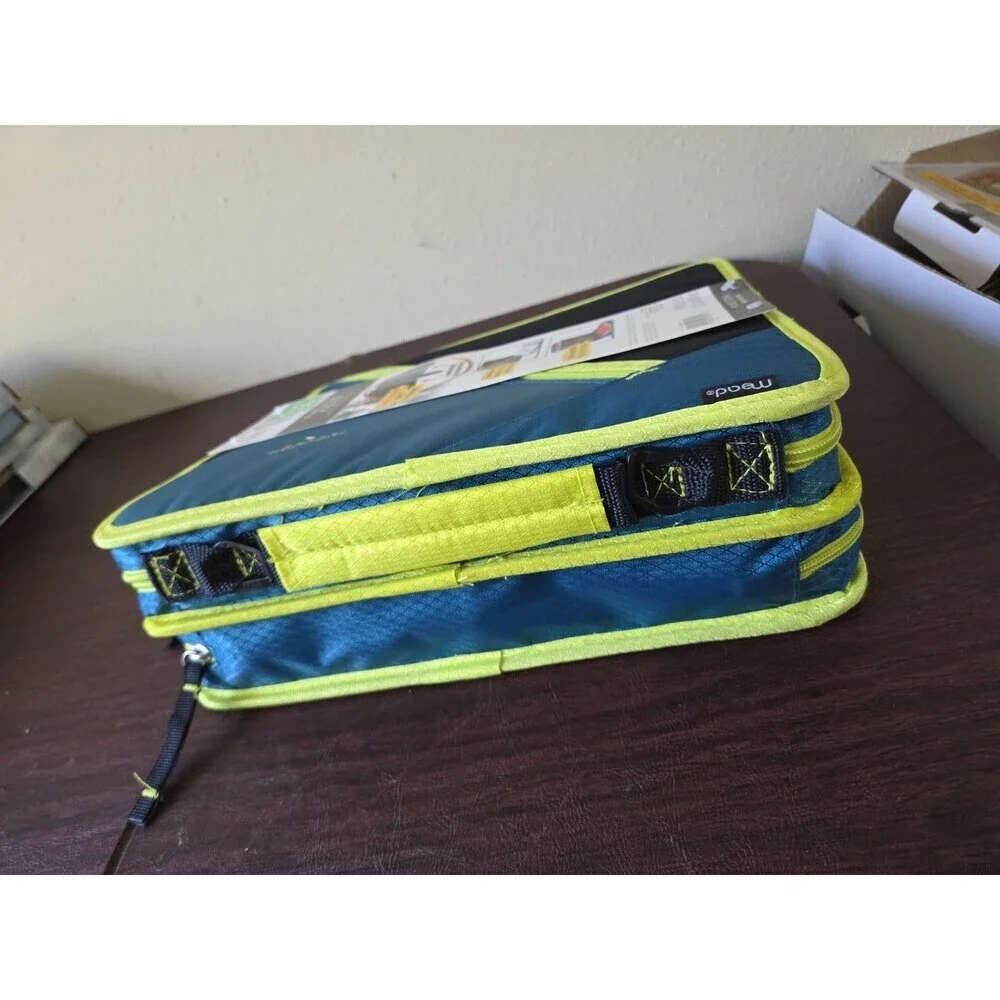 Mead Five Star Dual Ring Zipper Binder 1.5 Inch 950 Sheets NEW Retro Blue Green